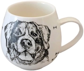 Et charmerende porcelæn krus med raceren hund til ægte hundeelskere